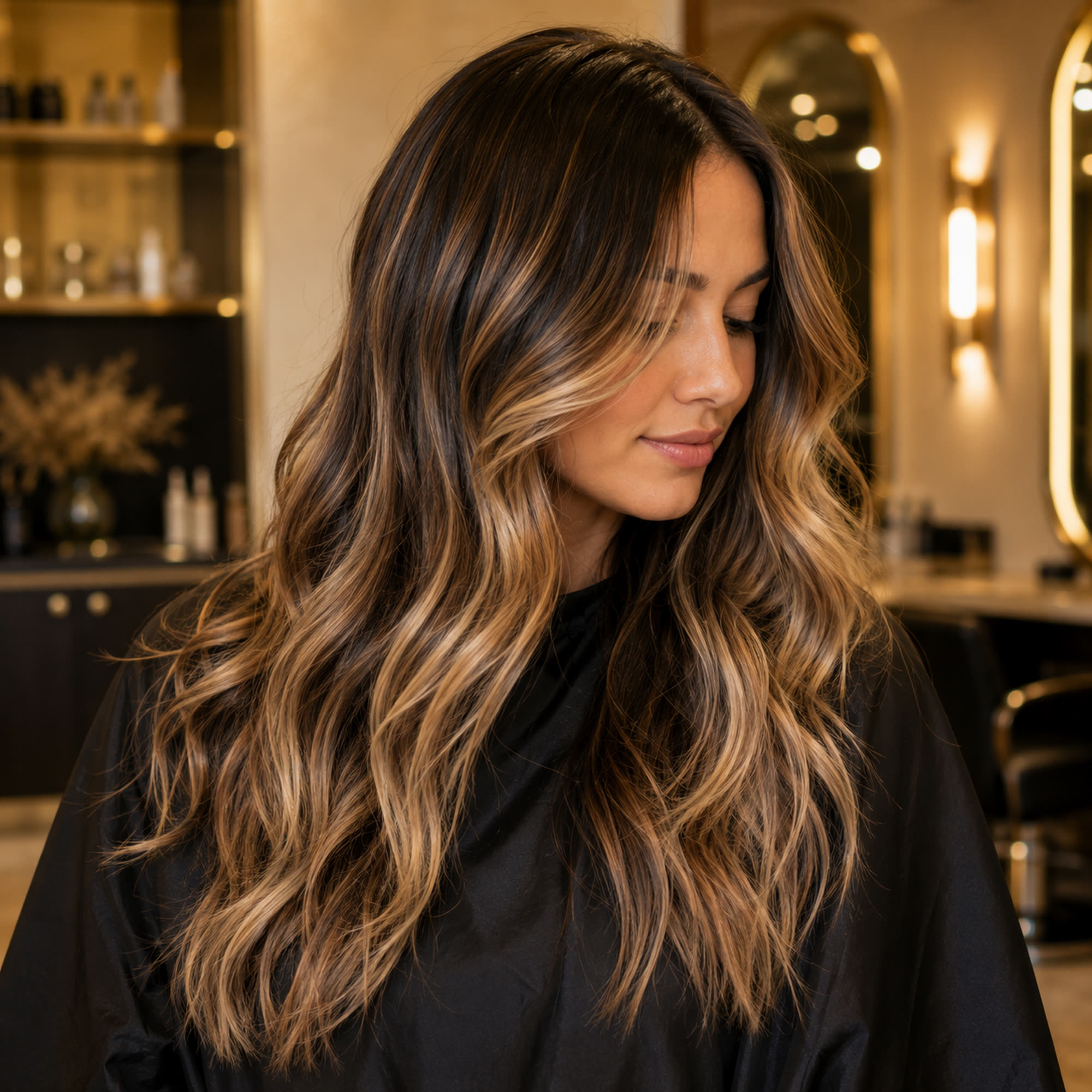 A balayage color result